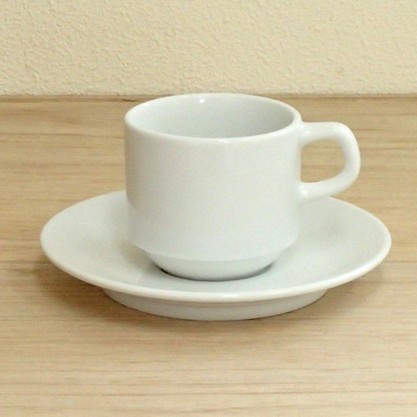 コーヒーカップソーサー 白 ホテルスタック 洋食器 業務用食器 商品番号：3y770-25-542