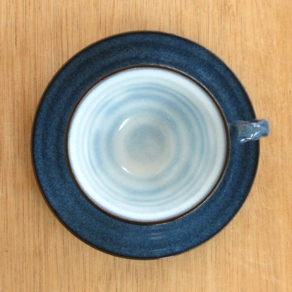 コーヒーカップソーサー ナマコネジ手 陶器 和食器 業務用食器 商品番号：5a800-61-62