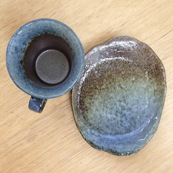 コーヒーカップソーサー 森の湖