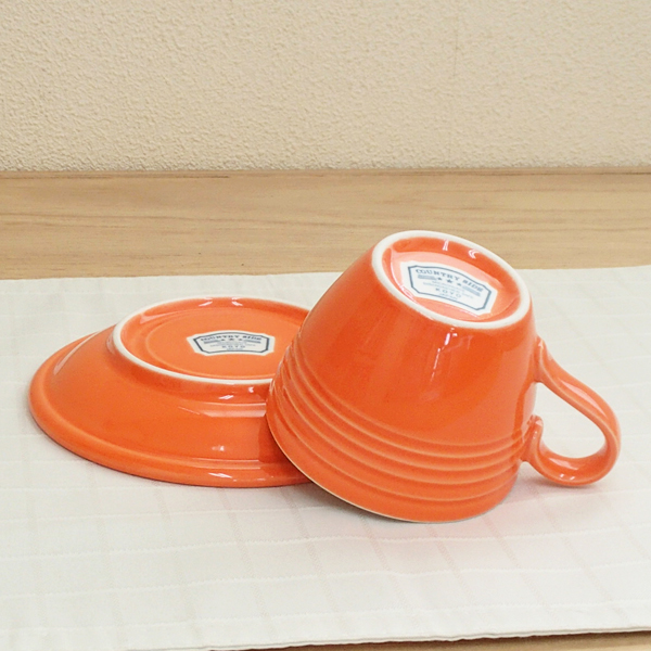 コーヒーカップソーサー オレンジ　オービット　 洋食器 業務用食器 商品番号：k261452-261455