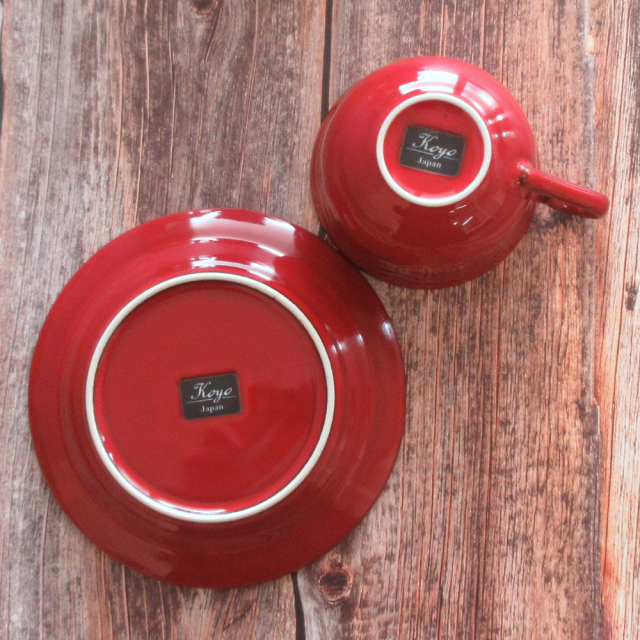 未使用　サンルイロイヤルカップレッド レアな英国製ハマースレイの美麗カップ&ソーサー