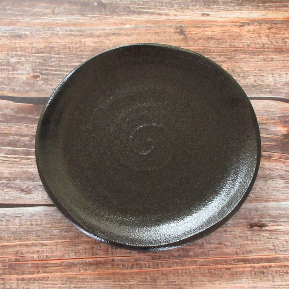 鳴門 黒耀 28cm皿 斜め