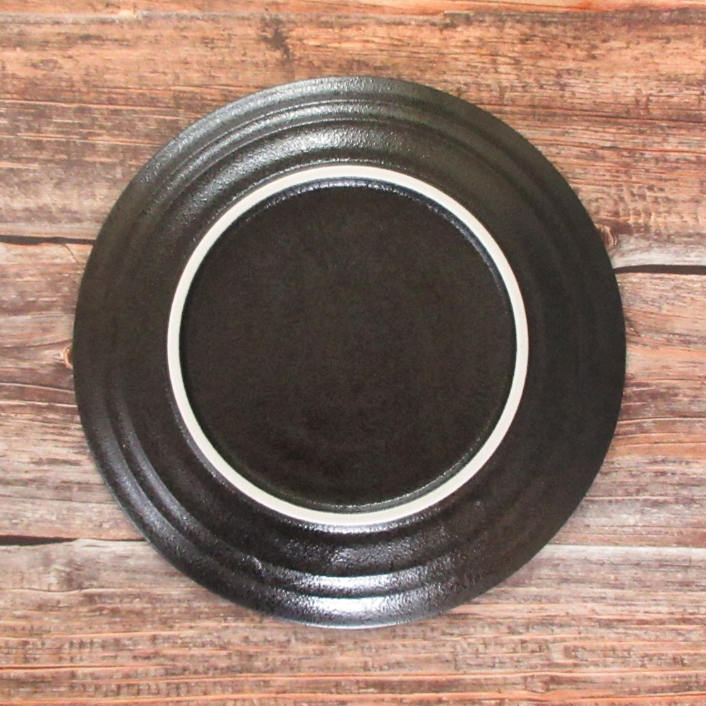 鳴門 黒耀 28cm皿 裏