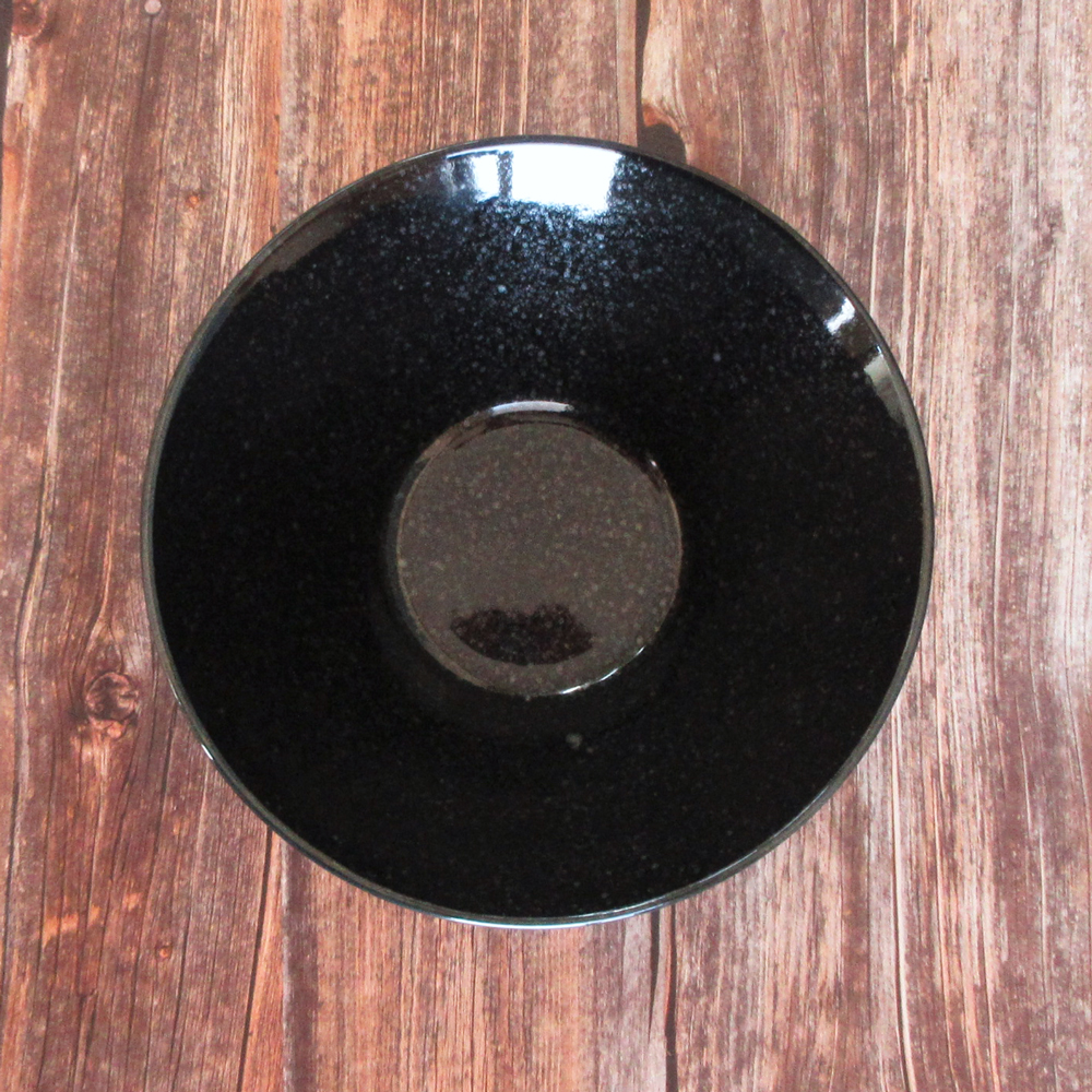 水明 黒御影 21cmボウル 真上