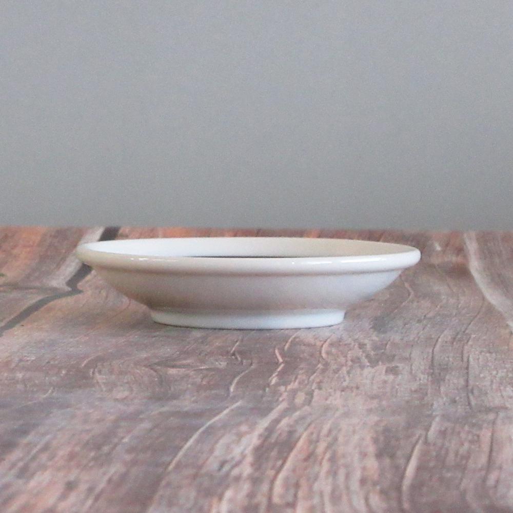 黒刷毛目ライン メタ玉10cm深皿 真横