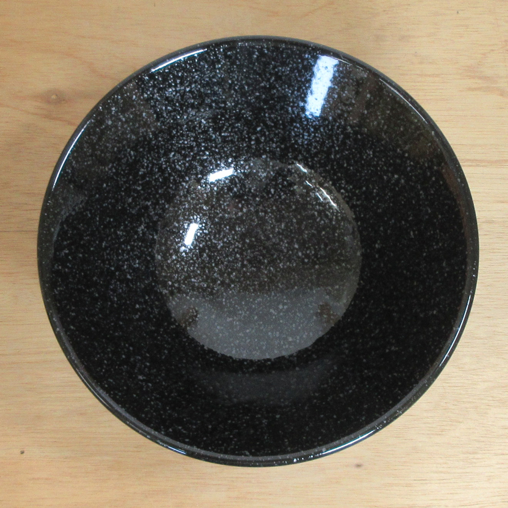 黒中華 黒御影 25cm丼 真上