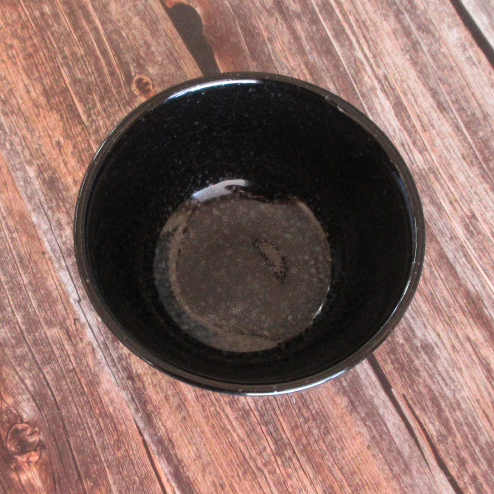 黒中華 黒御影 反14cm深丼 真上