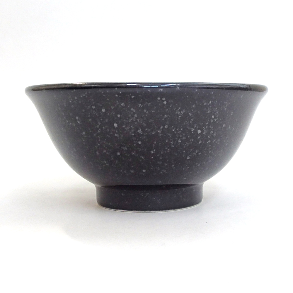 黒中華 黒御影 反13cm碗 真上