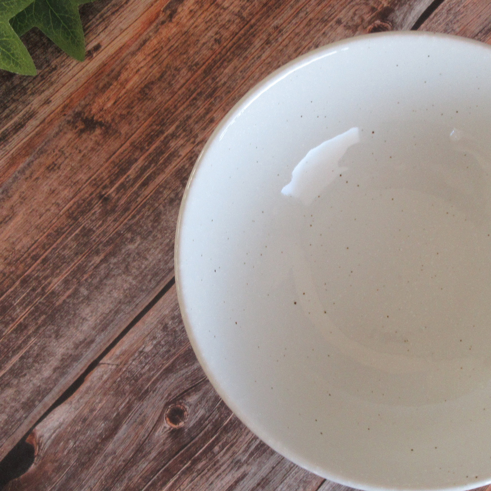 和風中華 粉引 22cm丼 真横