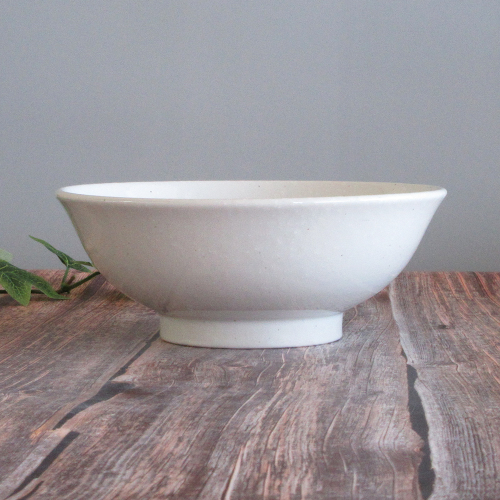 和風中華 粉引 22cm丼 生地アップ