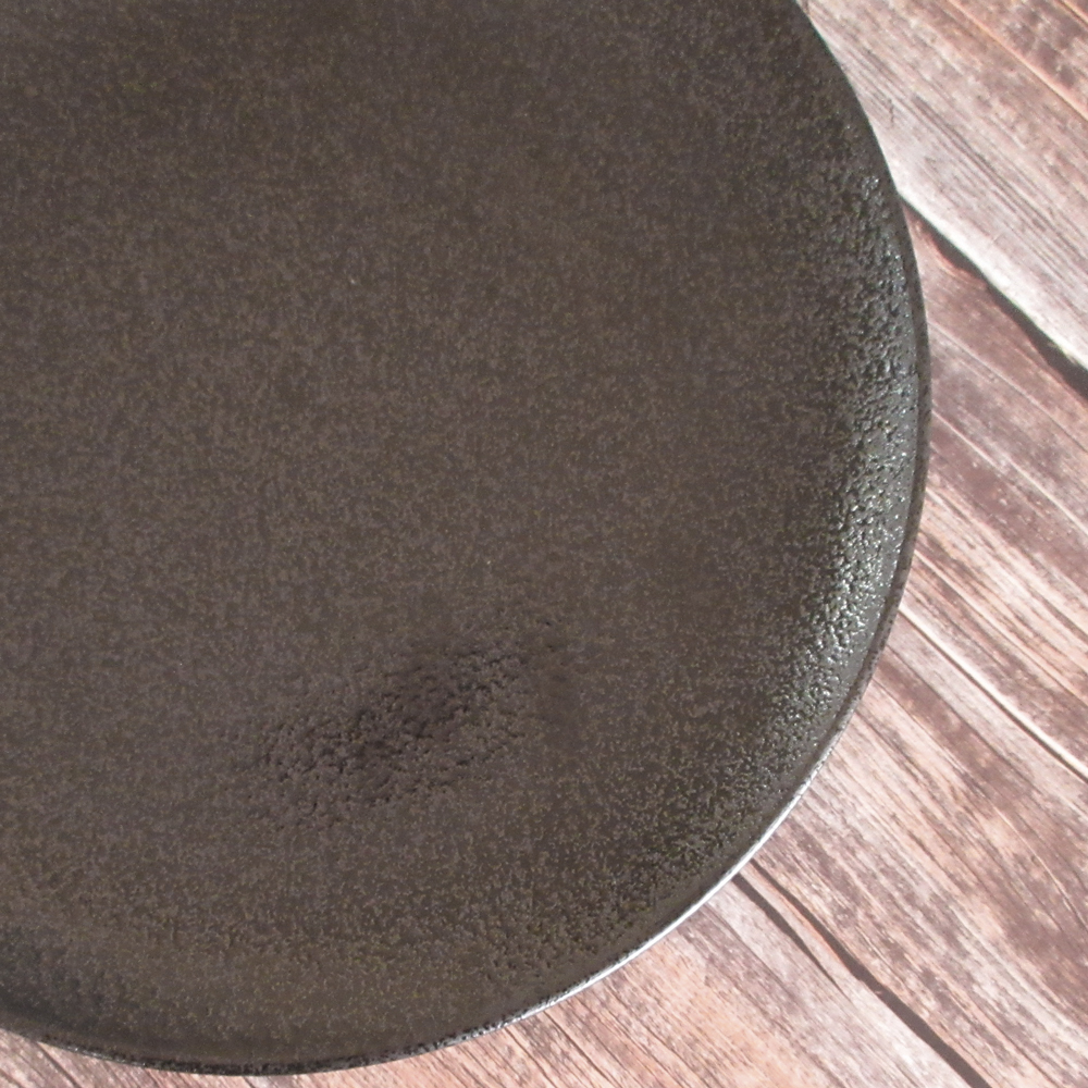 和風中華 黒耀 メタ玉26cm皿 アップ